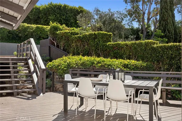 a view of an outdoor space with seating