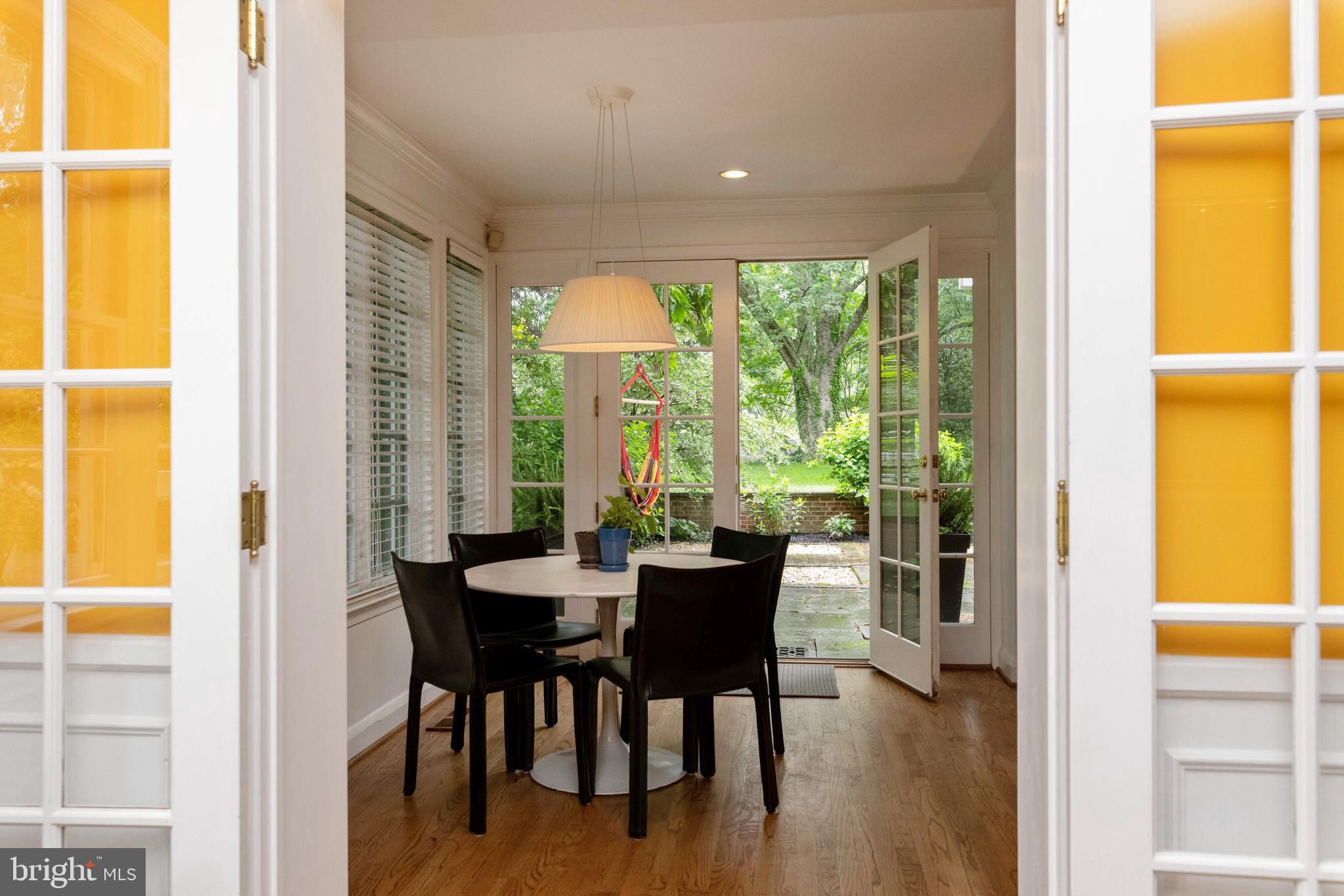 212 Churchwardens Road Baltimore, MD 21212 - Photo 12 of 48 View from living room through family room to garde