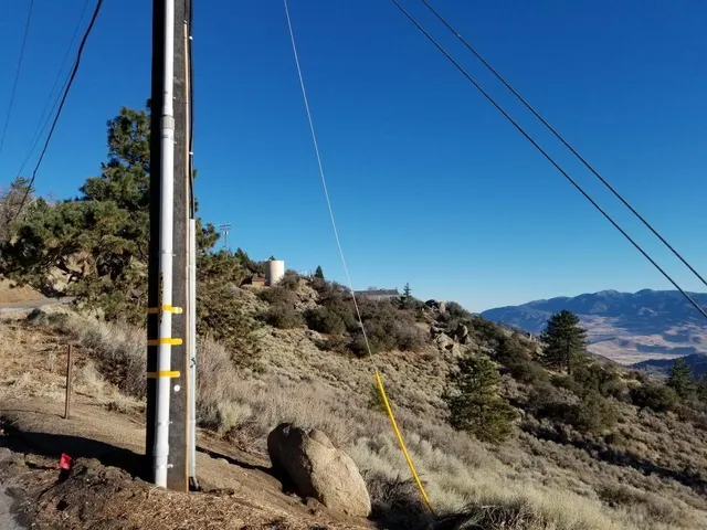 a view of a road from a balcony