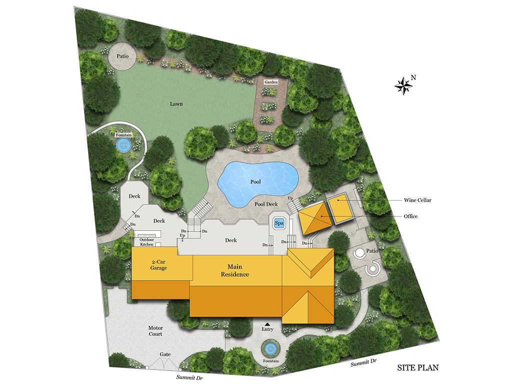 2950 Summit Drive Hillsborough, CA 94010 - Photo 27 of 27 an aerial view of a swimming pool