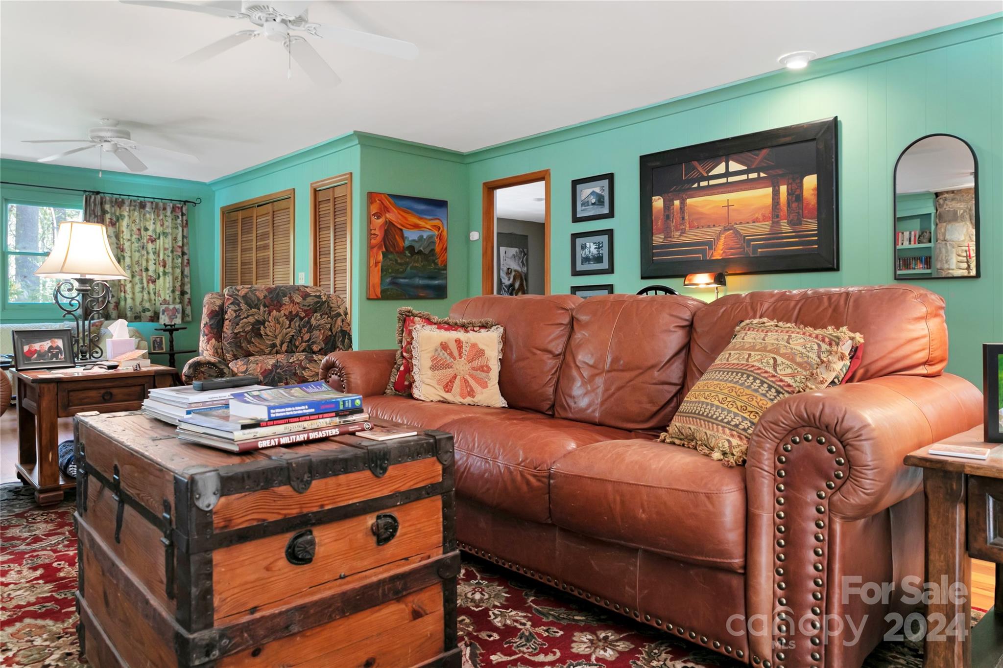 50 Summer Road Cedar Mountain, NC 28718 - Photo 12 of 41 a living room with furniture and a large window
