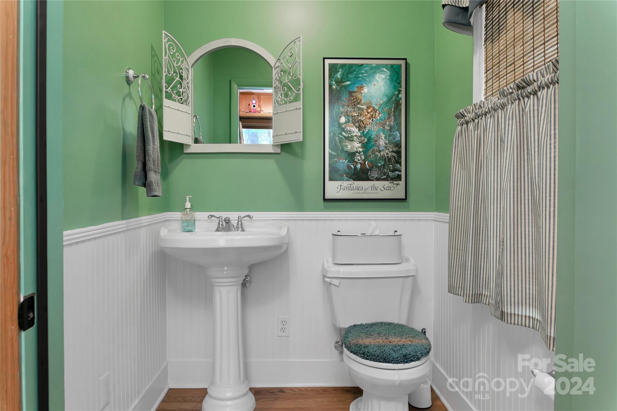 50 Summer Road Cedar Mountain, NC 28718 - Photo 33 of 41 a bathroom with a sink a toilet and mirror