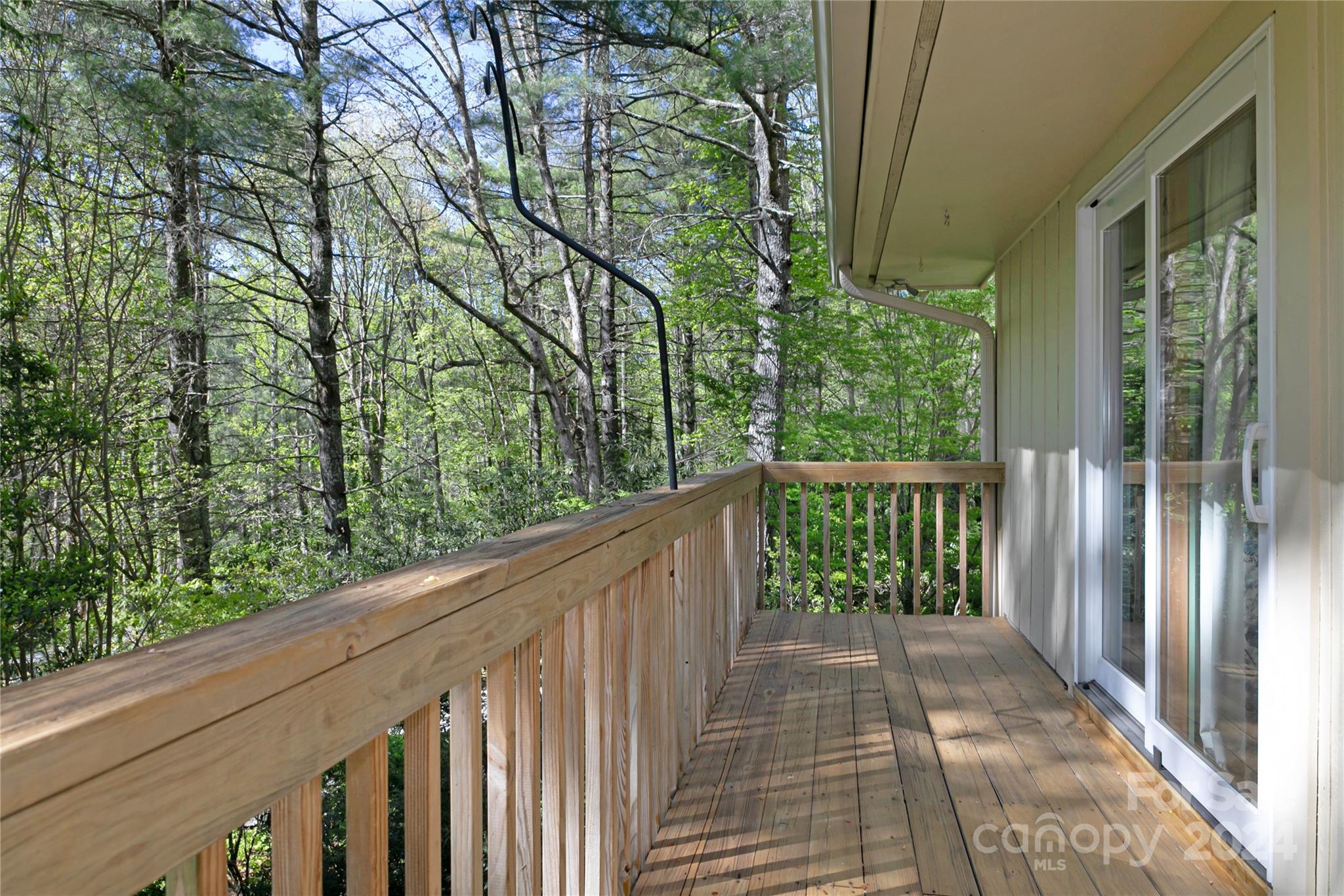 50 Summer Road Cedar Mountain, NC 28718 - Photo 36 of 41 a view of a balcony with wooden floor