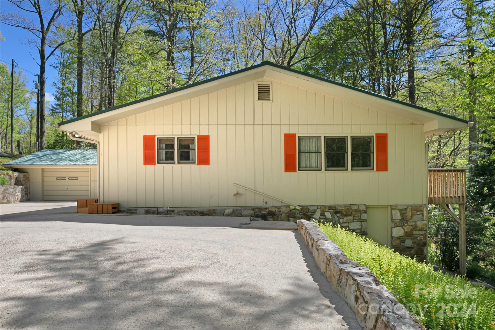 50 Summer Road Cedar Mountain, NC 28718 - Photo 40 of 41 a view of a white house with a yard