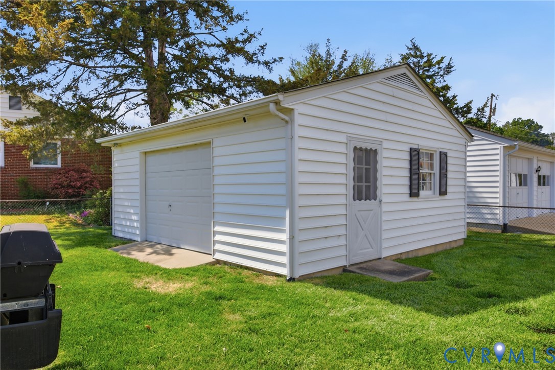 3200 Valleyfield Road Henrico, VA 23228 - Photo 28 of 32 Detached garage featuring white horizontal siding,