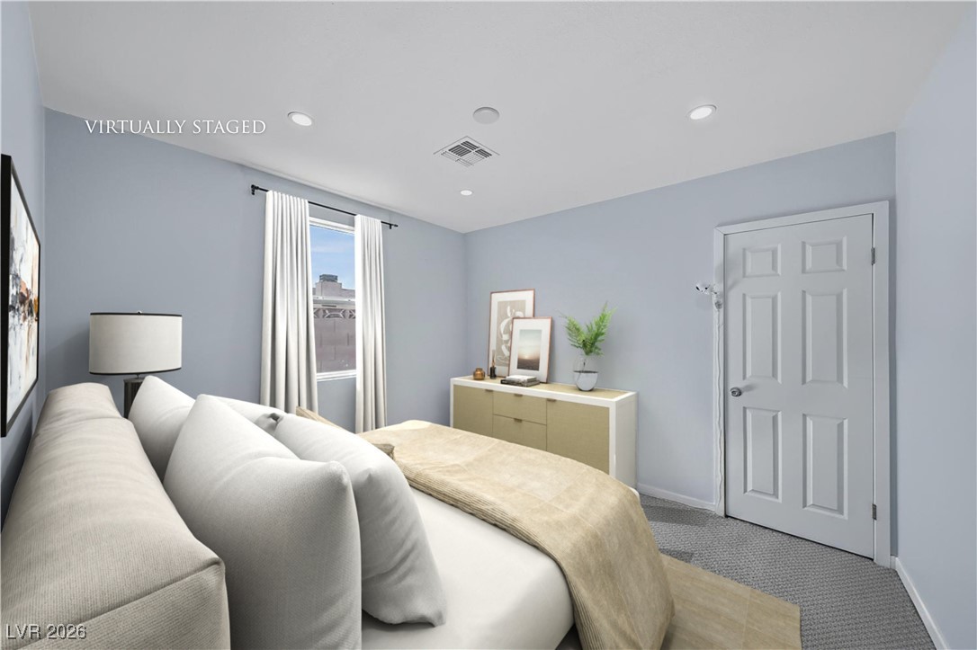 111 Copper Street Henderson, NV 89015 - Photo 8 of 47 Carpeted bedroom with baseboards and recessed lighting