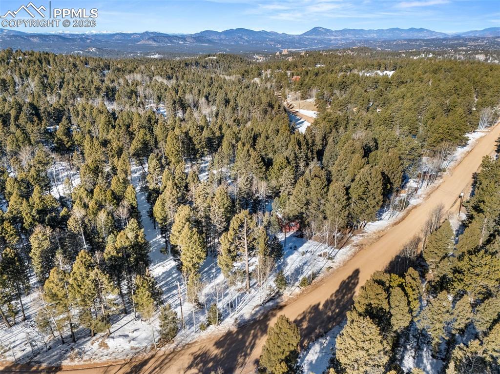 267 Kutsu Ridge Road Florissant, CO 80816 - Photo 26 of 26 a view of a city with mountains in the background