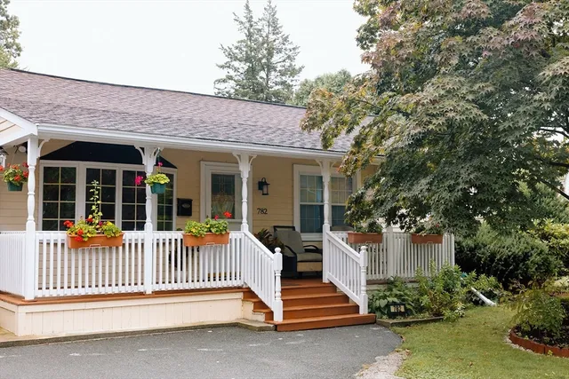 front view of a house with a porch