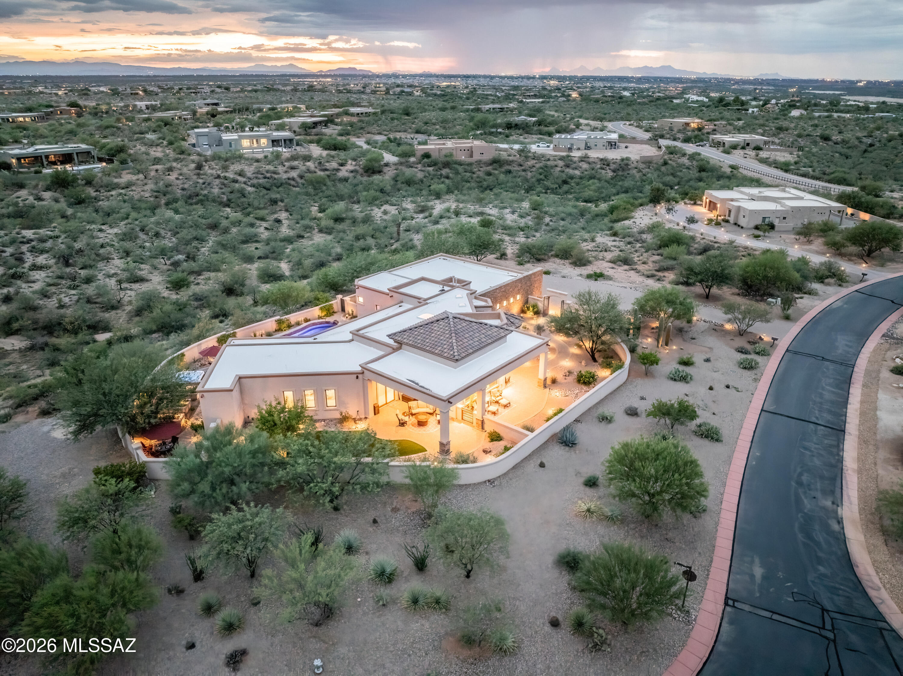 14738 East Diamond B Ranch Place Vail, AZ 85641 - Photo 49 of 50 Drone Twilight 16