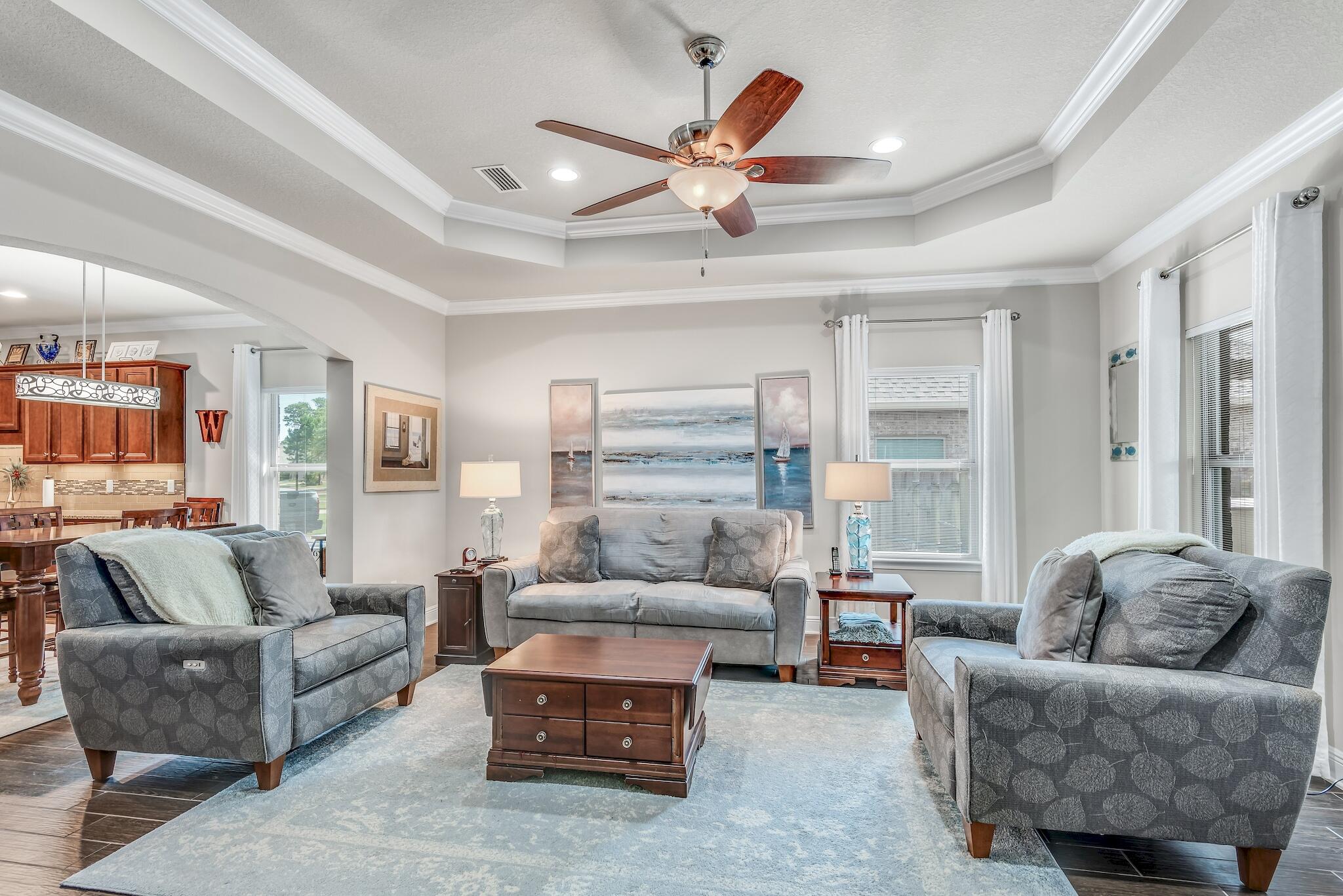 446 Pin Oak Loop Santa Rosa Beach, FL 32459 - Photo 5 of 48 a living room with furniture and a large window