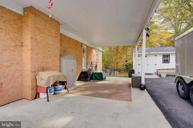 a view of backyard with green space