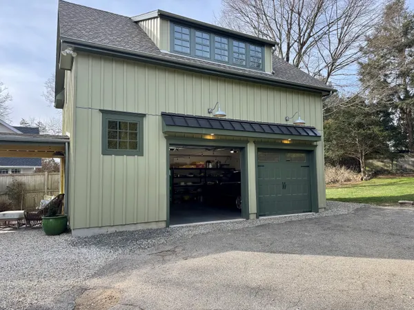 a view of a house with a garage