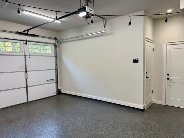a view of a garage
