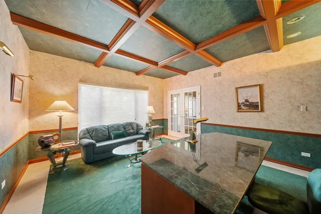 a outdoor space with furniture