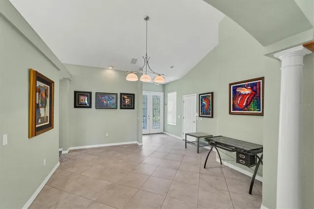 a view of a livingroom with furniture and window