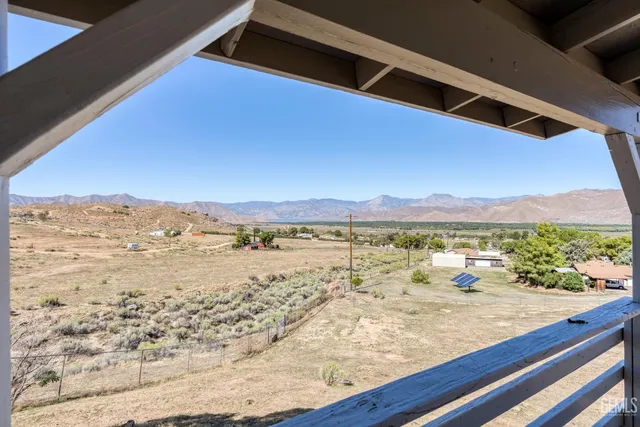 a view of a lake with a mountain
