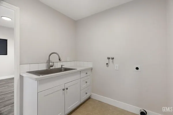 a close view of a sink and tap