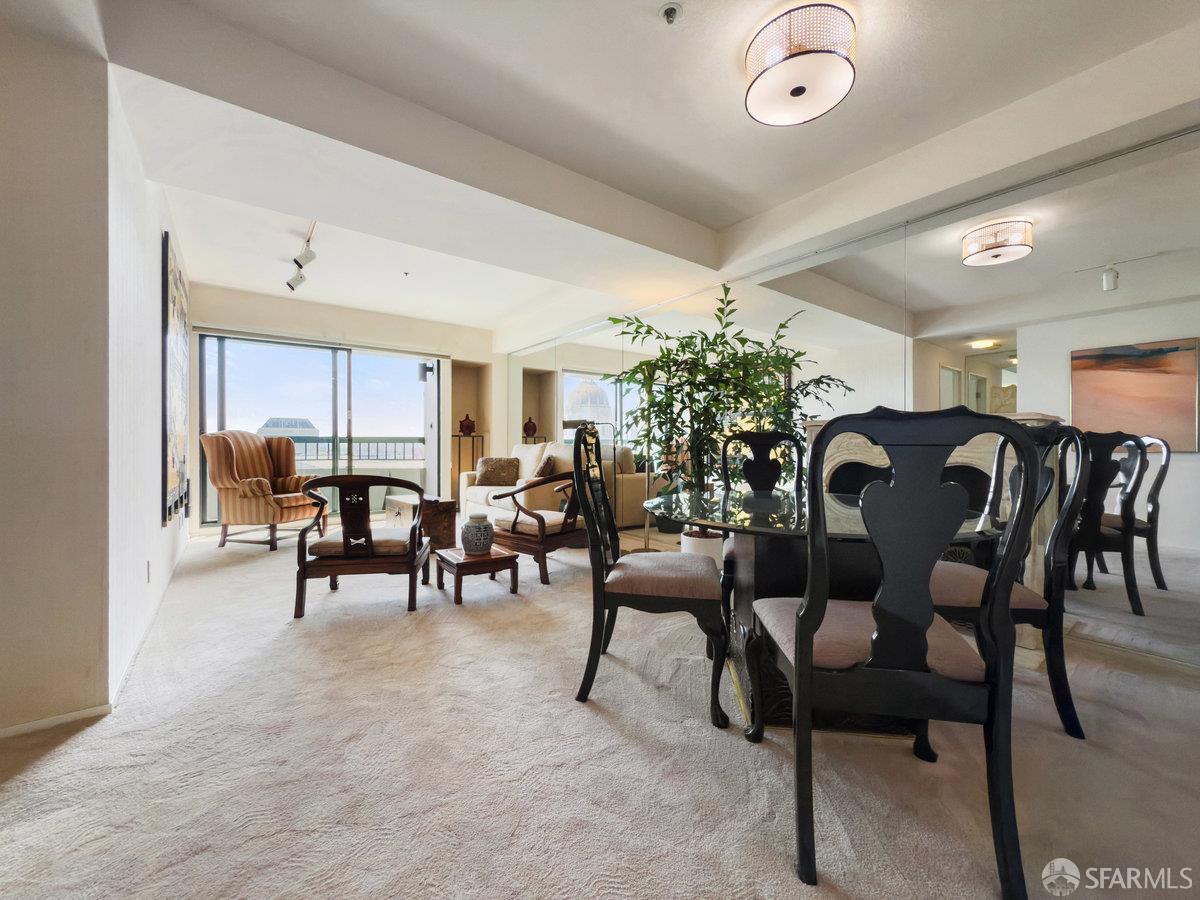 601 Van Ness Avenue, Unit 750 San Francisco, CA 94102 - Photo 1 of 37 a view of a livingroom and dining room
