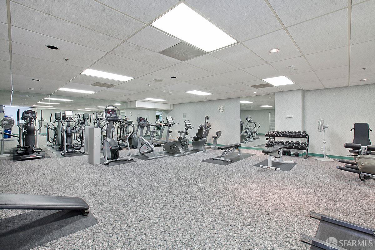 601 Van Ness Avenue, Unit 750 San Francisco, CA 94102 - Photo 37 of 37 a view of a room with gym equipment