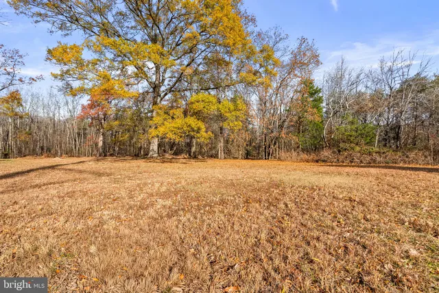 a view of yard covered with snow