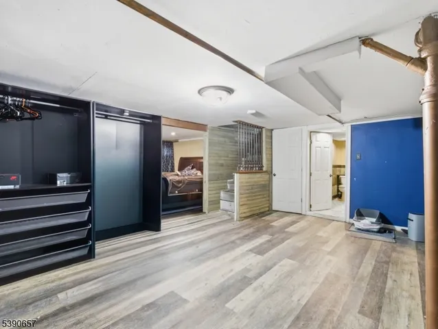 a view of a livingroom with a staircase