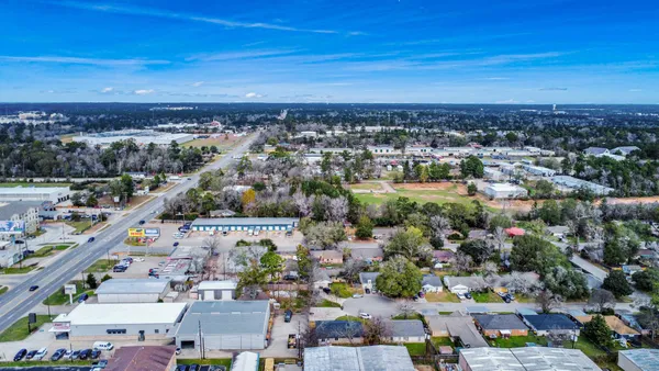 an aerial view of multiple house