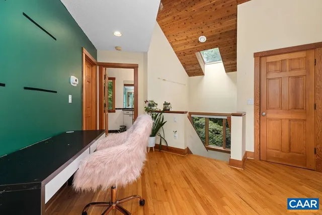 a bathroom with a shower and a toilet