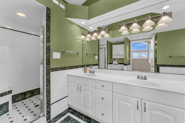 a view of a lake with houses