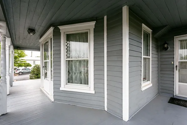 a view of a park with a slide
