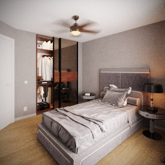 647 Ruby Street Crystal Lake, IL 60014 - Photo 5 of 6 a bedroom with a bed and a chandelier