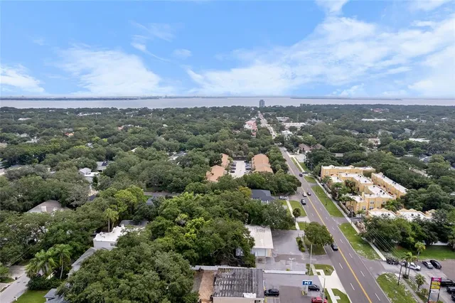 an aerial view of multiple house