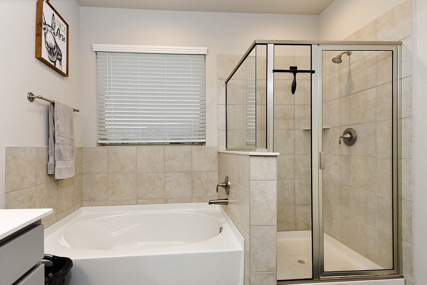26324 Cooperstown Way Splendora, TX 77372 - Photo 15 of 23 a bathroom with a bathtub and a shower