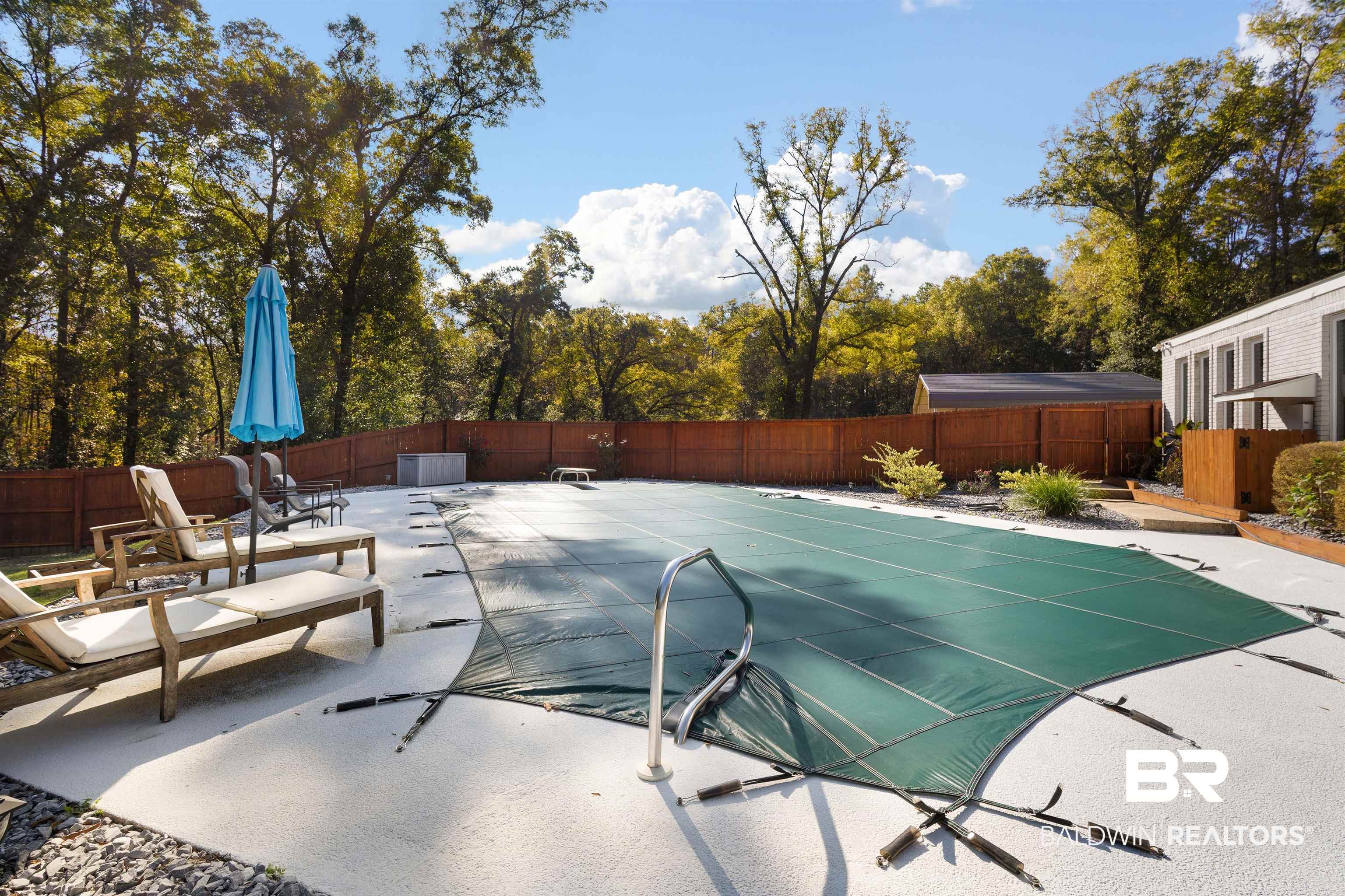 7912 Yorkhaven Road Mobile, AL 36695 - Photo 33 of 41 View of swimming pool featuring a patio and a fenced backyard