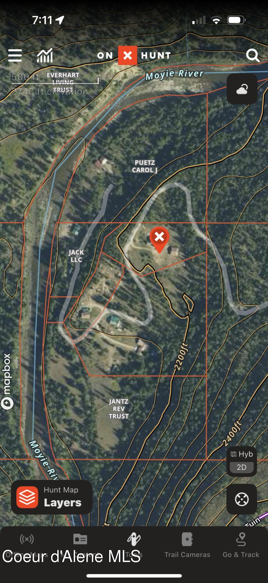 1202 Porkchop Road Moyie Springs, ID 83845 - Photo 50 of 50 OnX Lines