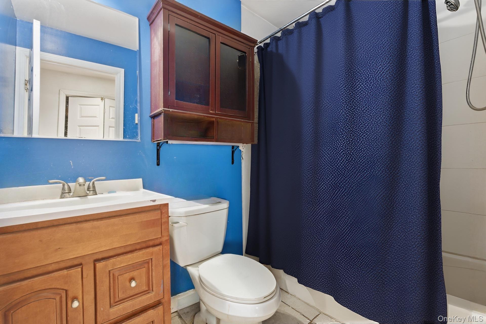 36 Ralph Avenue Brentwood, NY 11717 - Photo 16 of 23 a bathroom with a toilet a sink and a mirror