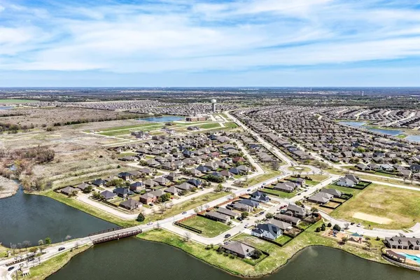 an aerial view of multiple house