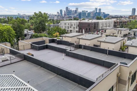 a view of a terrace with sitting area