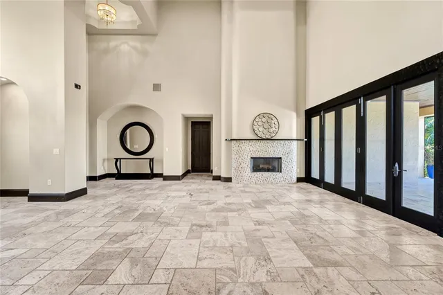 a view of an empty room and window