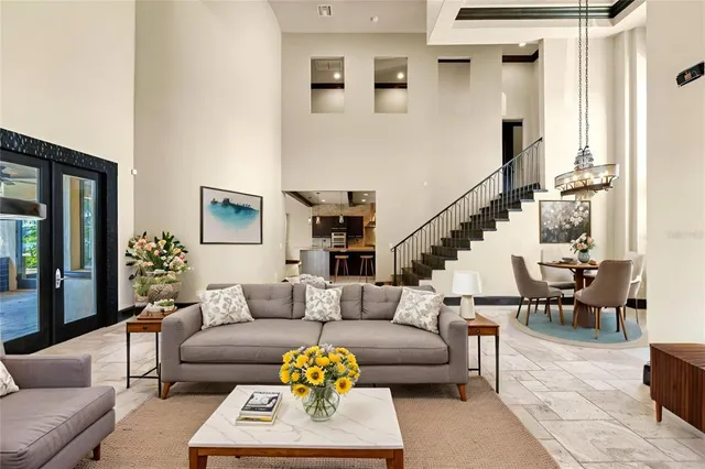 a view of a hallway with entryway