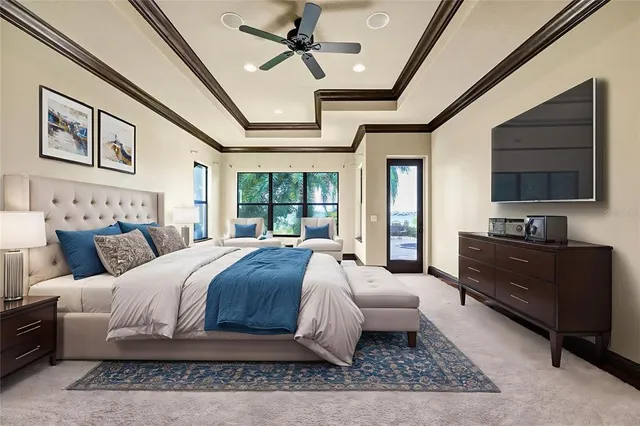 a view of a patio with swimming pool