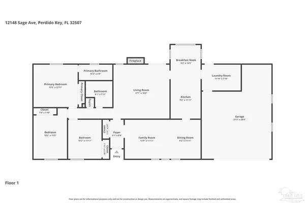 $334,900 | 12148 Sage Avenue, Pensacola, FL 32507