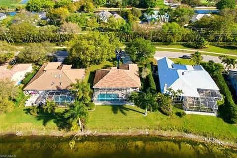 an aerial view of residential building with outdoor space