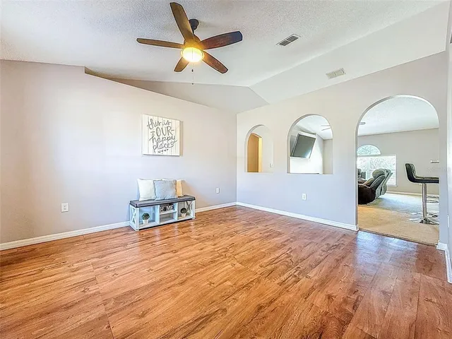 a view of a livingroom with a furniture