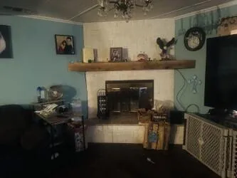 a front view of a house with a yard and large tree