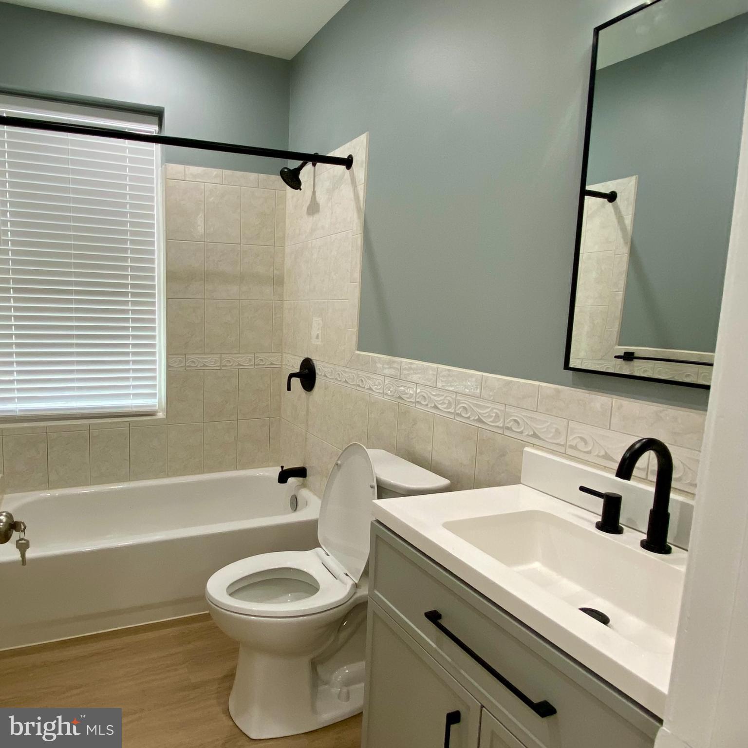 3701 9th Street Northwest, Unit 1 Washington, DC 20010 - Photo 12 of 23 a bathroom with a sink a toilet and a mirror