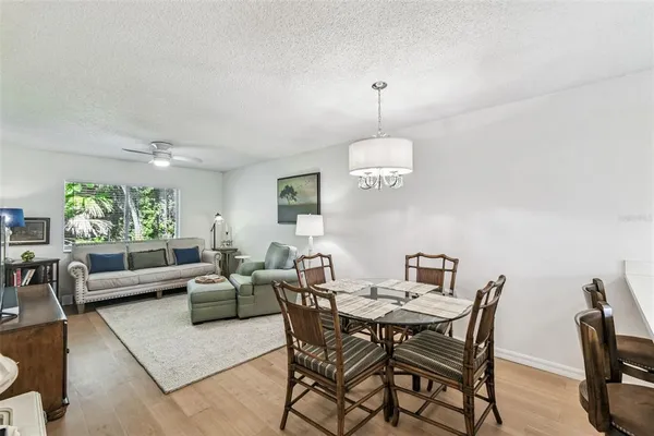 a view of a livingroom and dining room