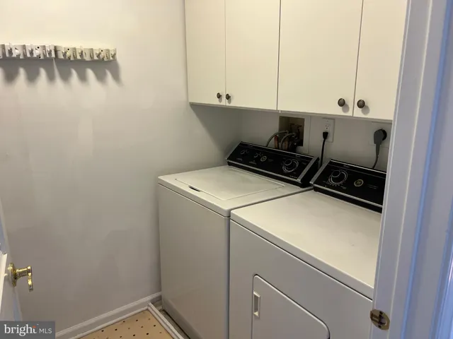 a close view of washer and dryer