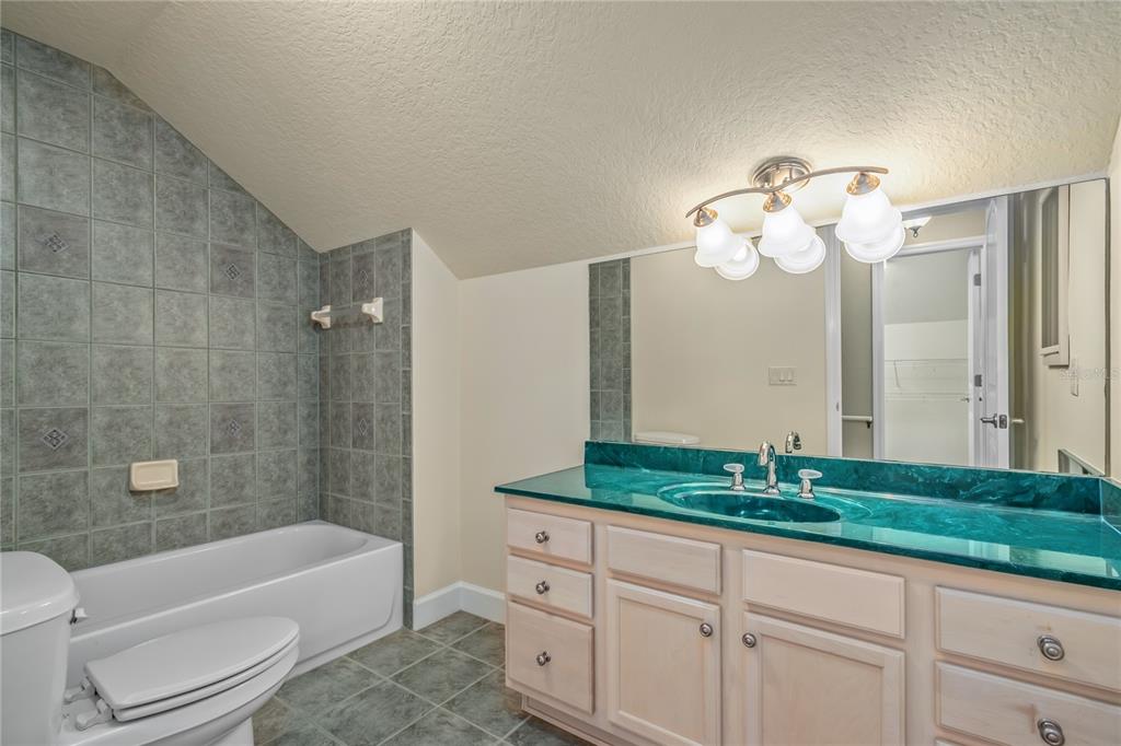 12610 Northwest Gainesville Road Reddick, FL 32686 - Photo 54 of 90 a bathroom with a granite countertop sink a toilet and bathtub