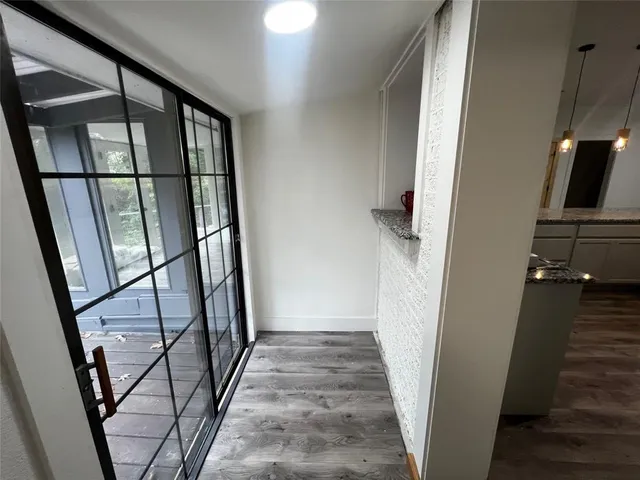 a storage room with empty racks