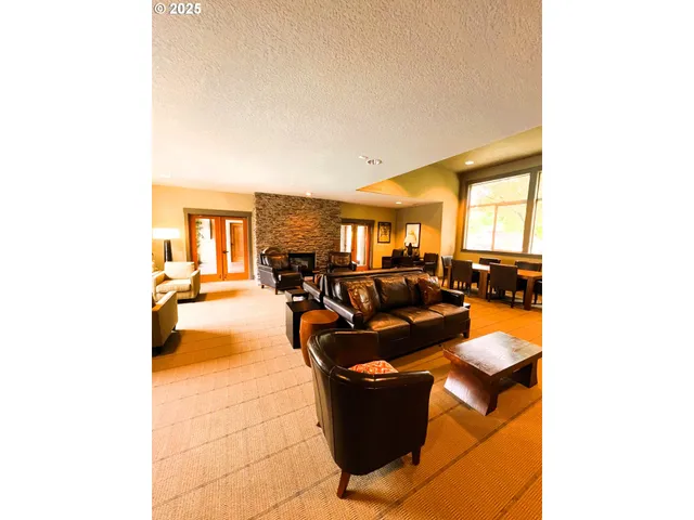 a view of a terrace with sitting area